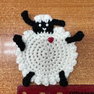 Beautiful Handmade Coasters Set of 4 Sheep New